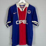 Shop 1997/98 PSG *PLAYER ISSUE* HOME SHIRT (L) NIKE, classic football shirts, vintage football shirts & retro soccer jerseys at Cult Kits