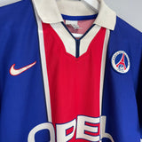 Shop 1997/98 PSG *PLAYER ISSUE* HOME SHIRT (L) NIKE, classic football shirts, vintage football shirts & retro soccer jerseys at Cult Kits