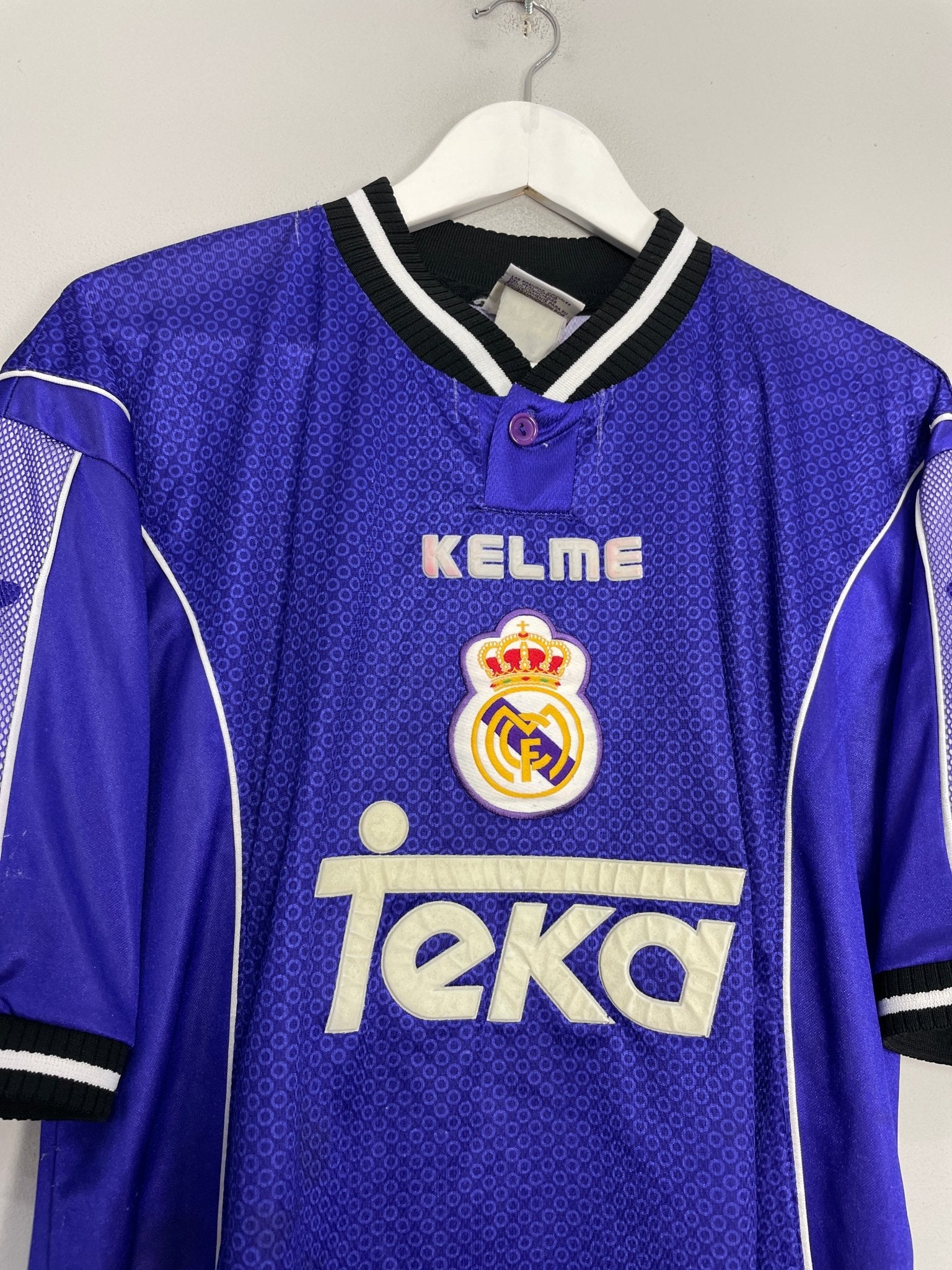 Shop 1997/98 REAL MADRID AWAY SHIRT (M) KELME, classic football shirts, vintage football shirts & retro soccer jerseys at Cult Kits
