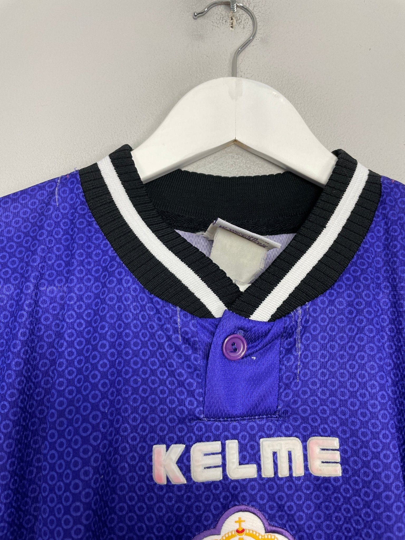 Shop 1997/98 REAL MADRID AWAY SHIRT (M) KELME, classic football shirts, vintage football shirts & retro soccer jerseys at Cult Kits