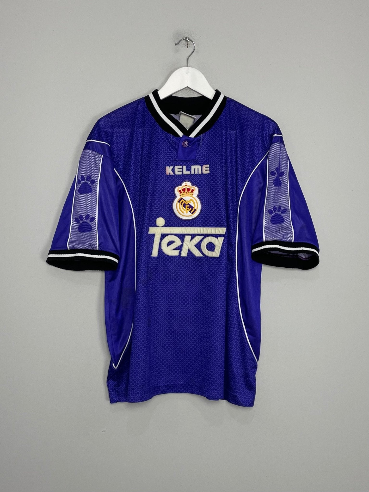 Shop 1997/98 REAL MADRID AWAY SHIRT (M) KELME, classic football shirts, vintage football shirts & retro soccer jerseys at Cult Kits