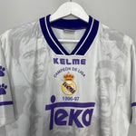 Shop 1997/98 REAL MADRID 'CAMPEON' DE LIGA' SPECIAL SHIRT (S) KELME, classic football shirts, vintage football shirts & retro soccer jerseys at Cult Kits