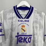 Shop 1997/98 REAL MADRID 'CAMPEON' DE LIGA' SPECIAL SHIRT (S) KELME, classic football shirts, vintage football shirts & retro soccer jerseys at Cult Kits