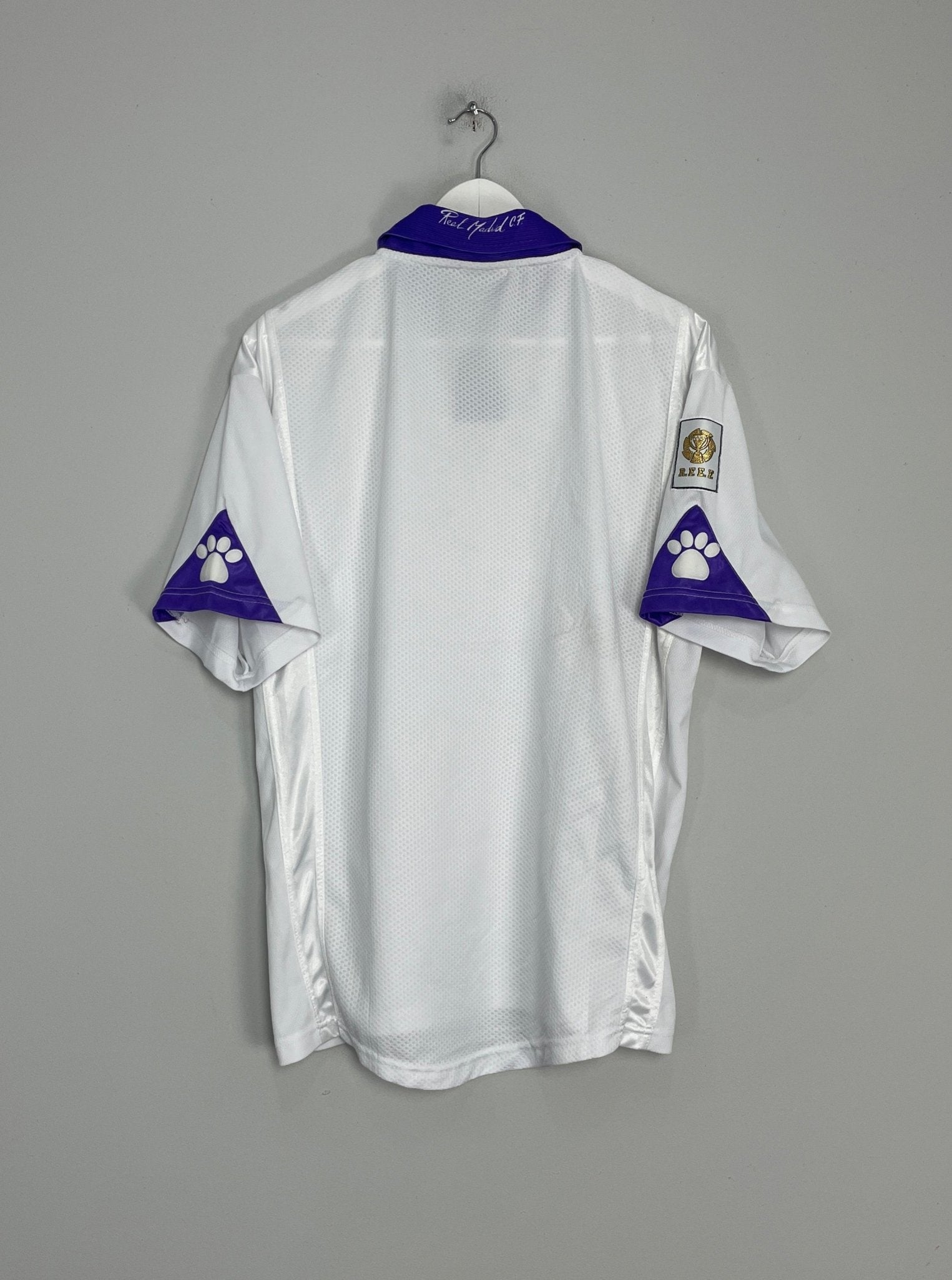 Shop 1997/98 REAL MADRID HOME SHIRT (XL) KELME, classic football shirts, vintage football shirts & retro soccer jerseys at Cult Kits