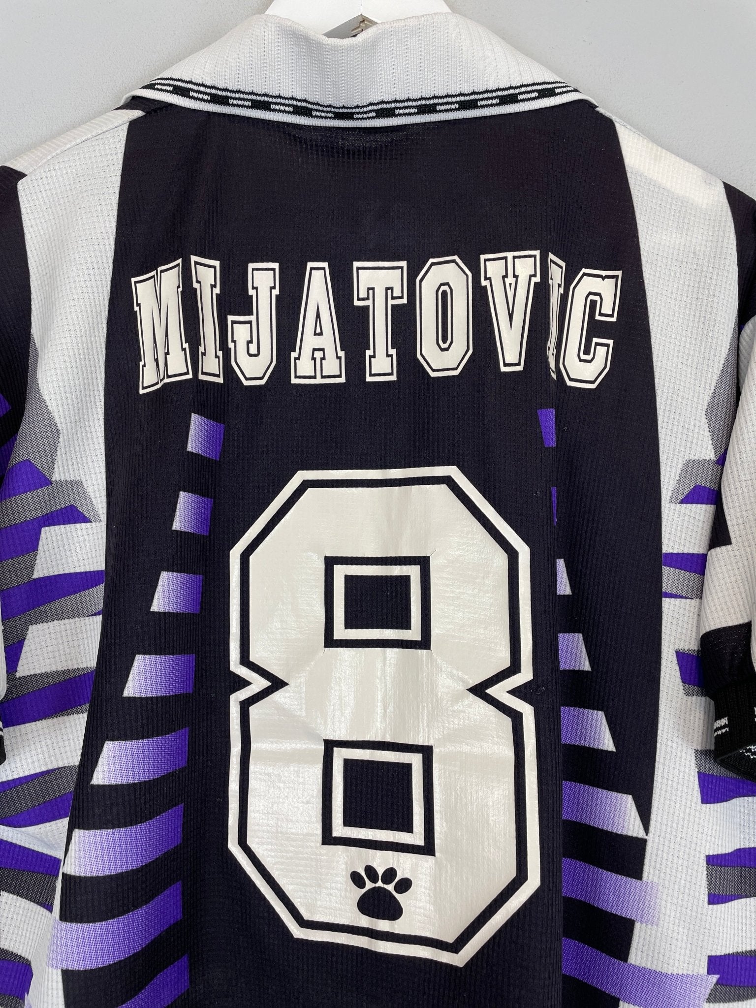 Shop 1997/98 REAL MADRID MIJATOVIC #8 AWAY SHIRT (L) KELME, classic football shirts, vintage football shirts & retro soccer jerseys at Cult Kits