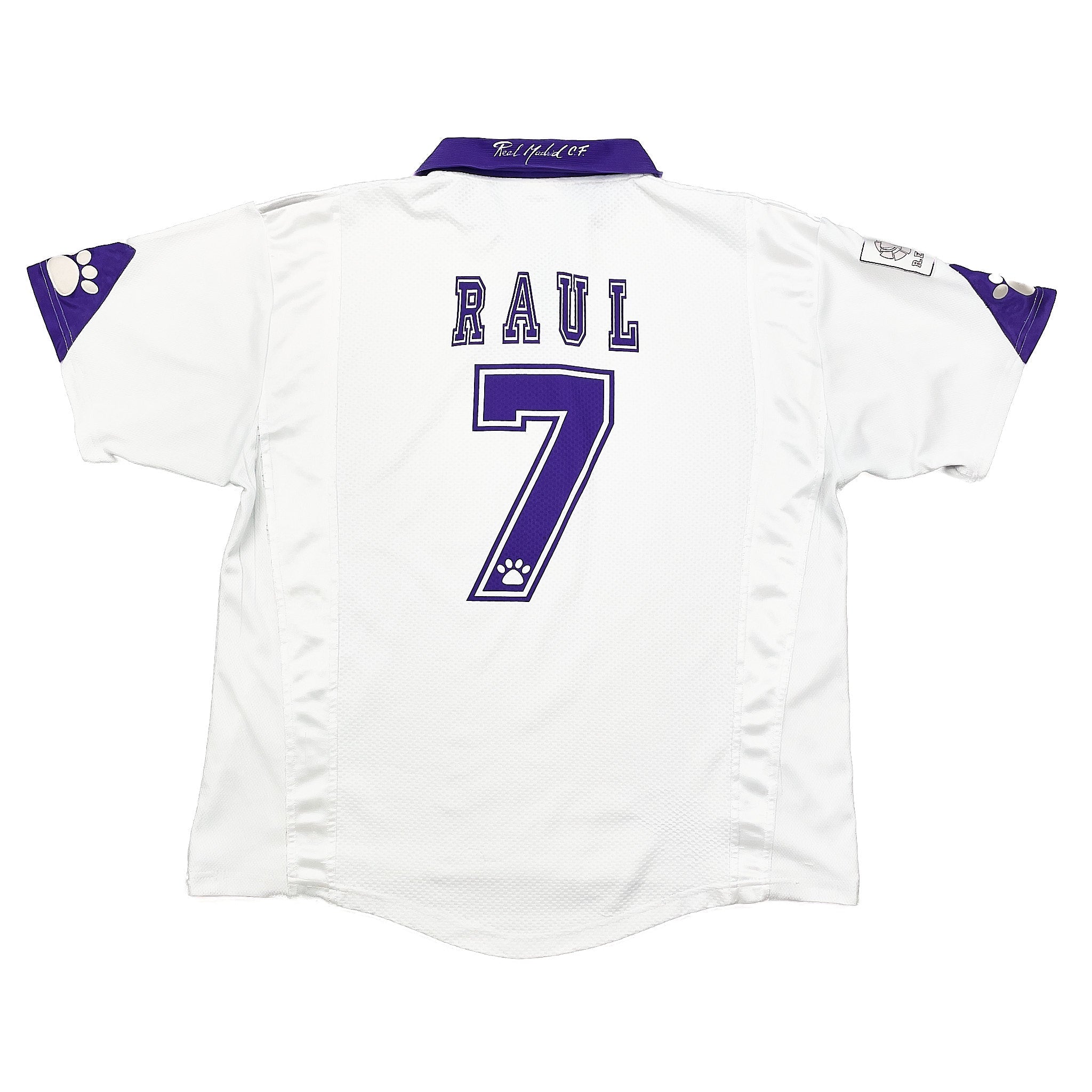 Buy 1997/98 REAL MADRID RAUL 7 HOME SHIRT (M) KELME ~ Free worldwide shipping available ~ Authentic Vintage Football Shirts from Cult Kits