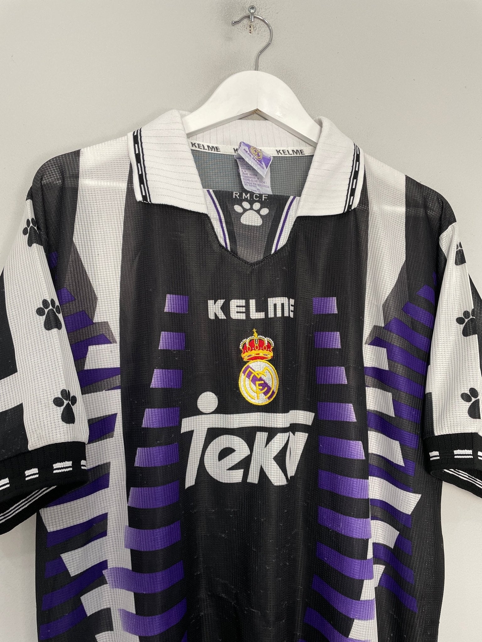 Shop 1997/98 REAL MADRID THIRD SHIRT (XL) KELME, classic football shirts, vintage football shirts & retro soccer jerseys at Cult Kits