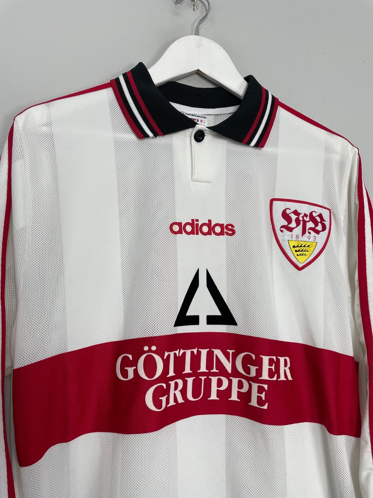 Shop 1997/98 STUTTGART #9 L/S HOME SHIRT (M) ADIDAS, classic football shirts, vintage football shirts & retro soccer jerseys at Cult Kits