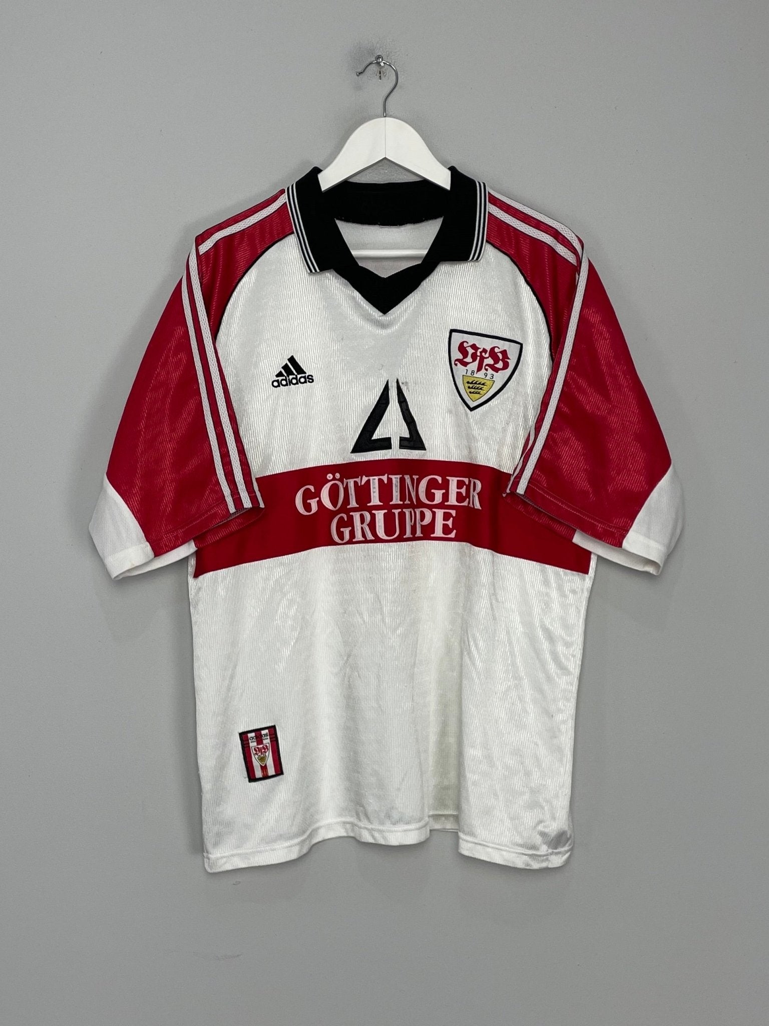 Shop 1997/98 STUTTGART ZEYER #8 HOME SHIRT (L) ADIDAS, classic football shirts, vintage football shirts & retro soccer jerseys at Cult Kits