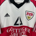 Shop 1997/98 STUTTGART ZEYER #8 HOME SHIRT (L) ADIDAS, classic football shirts, vintage football shirts & retro soccer jerseys at Cult Kits