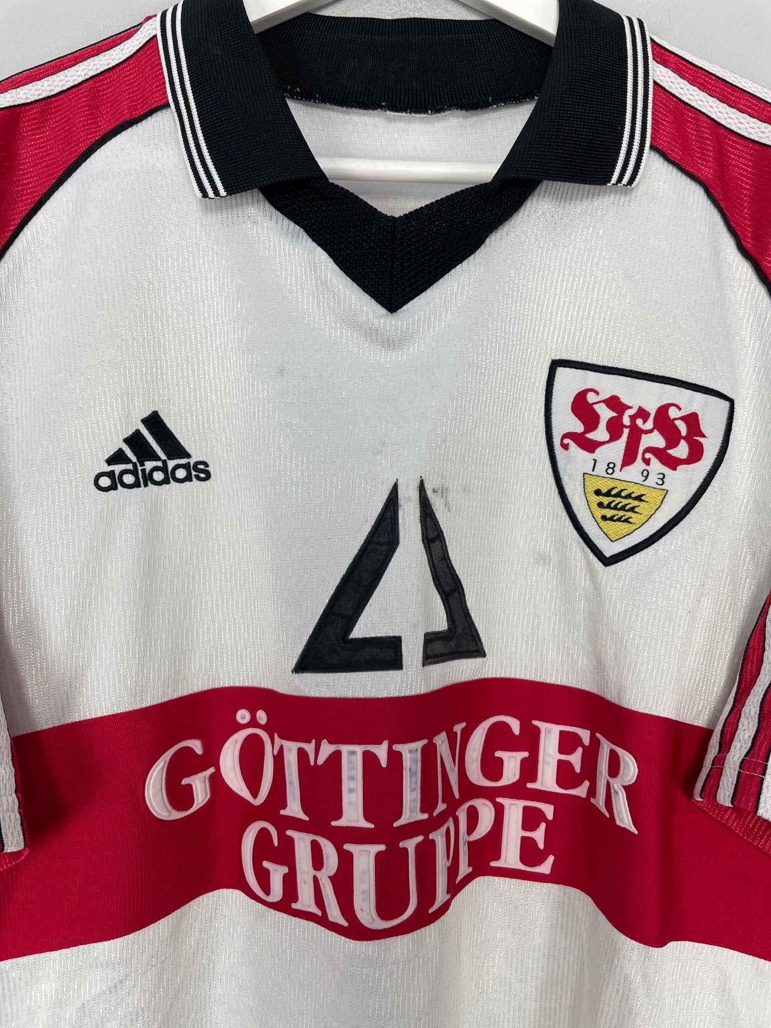 Shop 1997/98 STUTTGART ZEYER #8 HOME SHIRT (L) ADIDAS, classic football shirts, vintage football shirts & retro soccer jerseys at Cult Kits