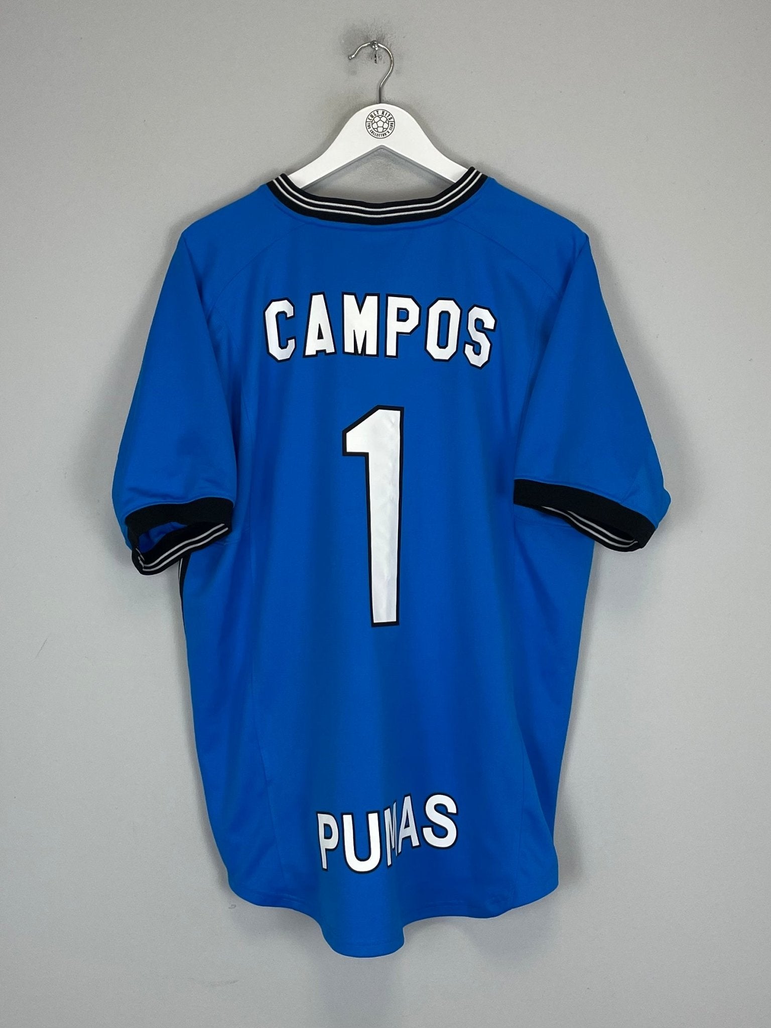 Shop 1997/98 UNAM PUMAS CAMPOS #1 GK SHIRT (XL) NIKE, classic football shirts, vintage football shirts & retro soccer jerseys at Cult Kits