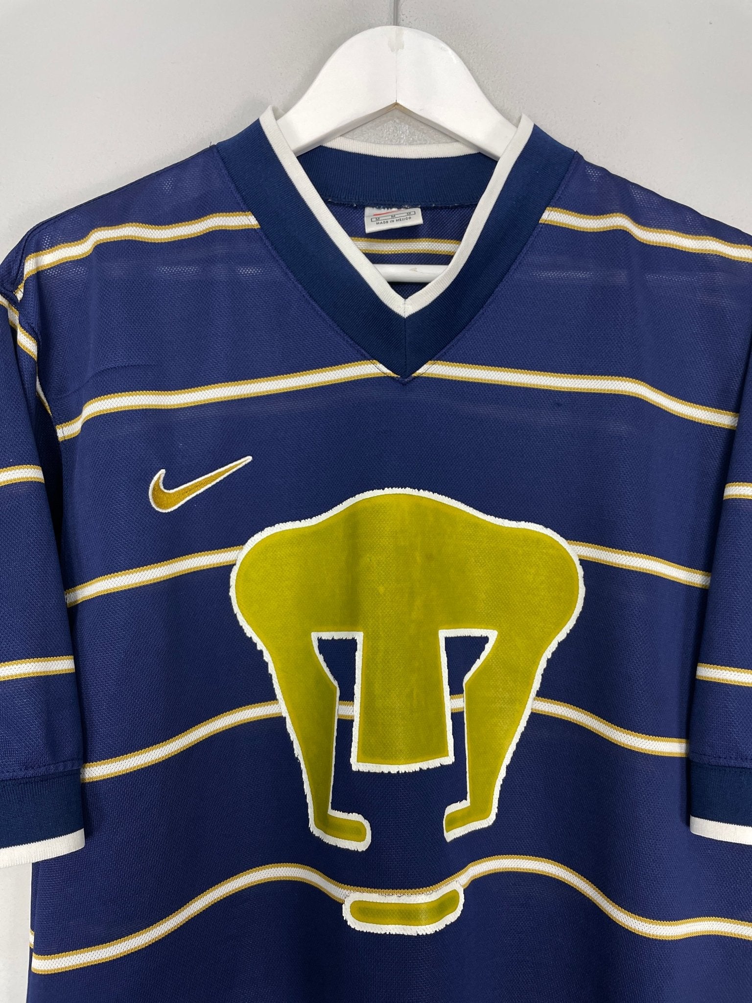 Shop 1997/98 UNAM PUMAS HOME SHIRT (M) NIKE, classic football shirts, vintage football shirts & retro soccer jerseys at Cult Kits