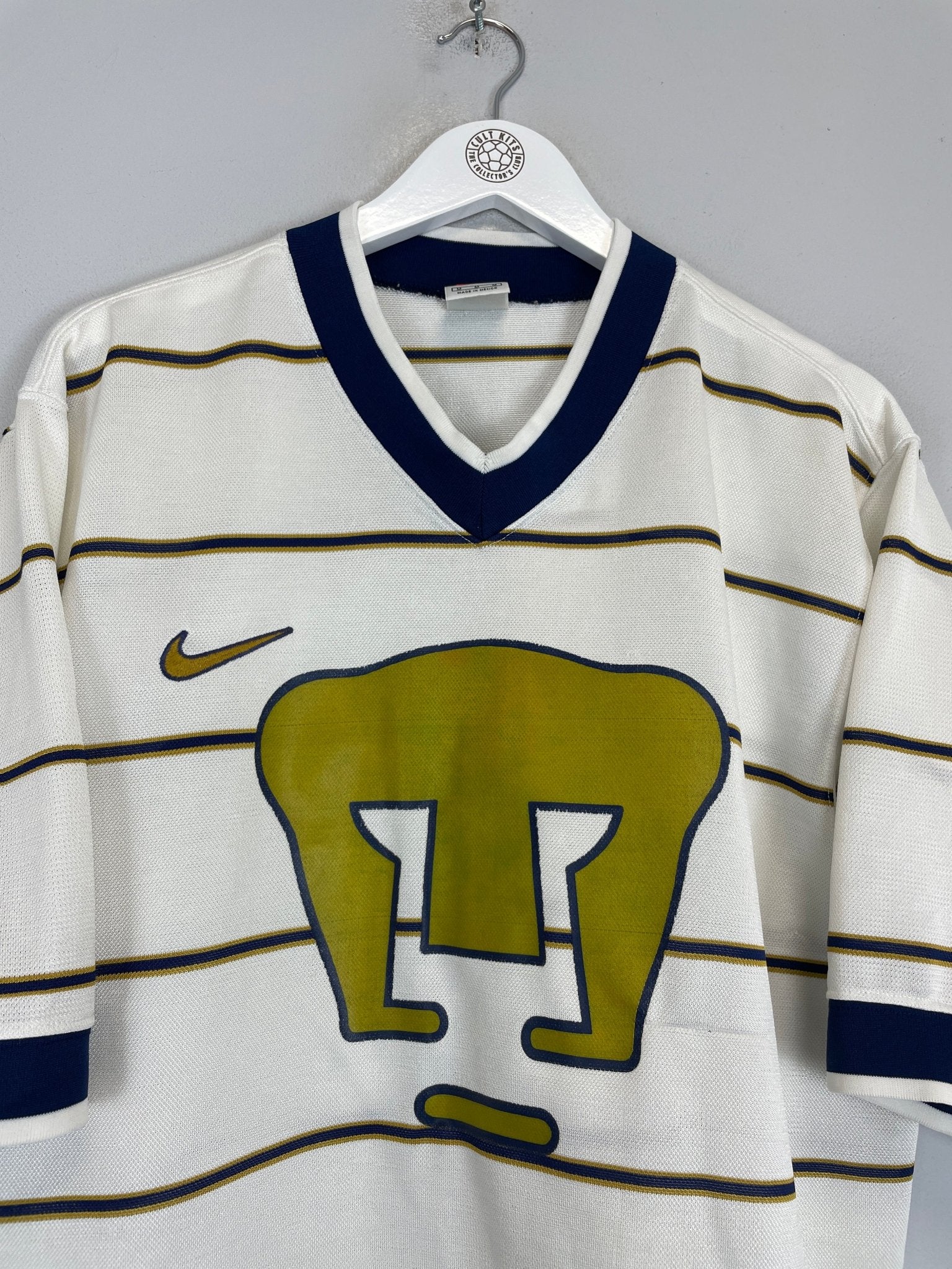 Shop 1997/98 UNAM PUMAS HOME SHIRT (M) NIKE, classic football shirts, vintage football shirts & retro soccer jerseys at Cult Kits