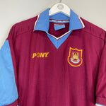 Shop 1997/98 WEST HAM HOME SHIRT (L) PONY, classic football shirts, vintage football shirts & retro soccer jerseys at Cult Kits