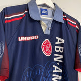 Shop 1997/99 AJAX AWAY SHIRT (M) UMBRO, classic football shirts, vintage football shirts & retro soccer jerseys at Cult Kits