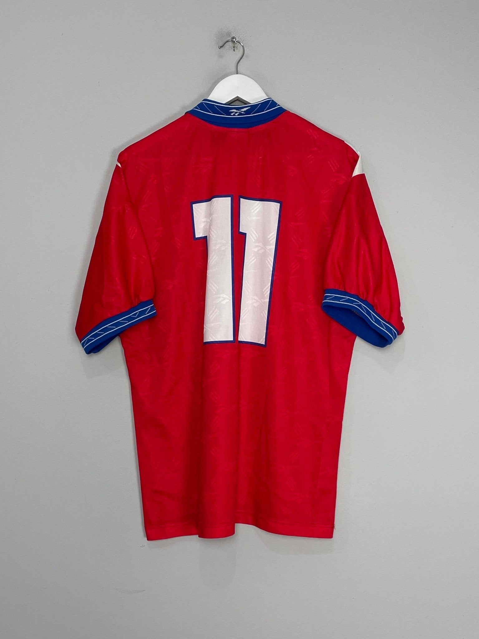 Shop 1997/99 CHILE #11 HOME SHIRT (L) REEBOK, classic football shirts, vintage football shirts & retro soccer jerseys at Cult Kits