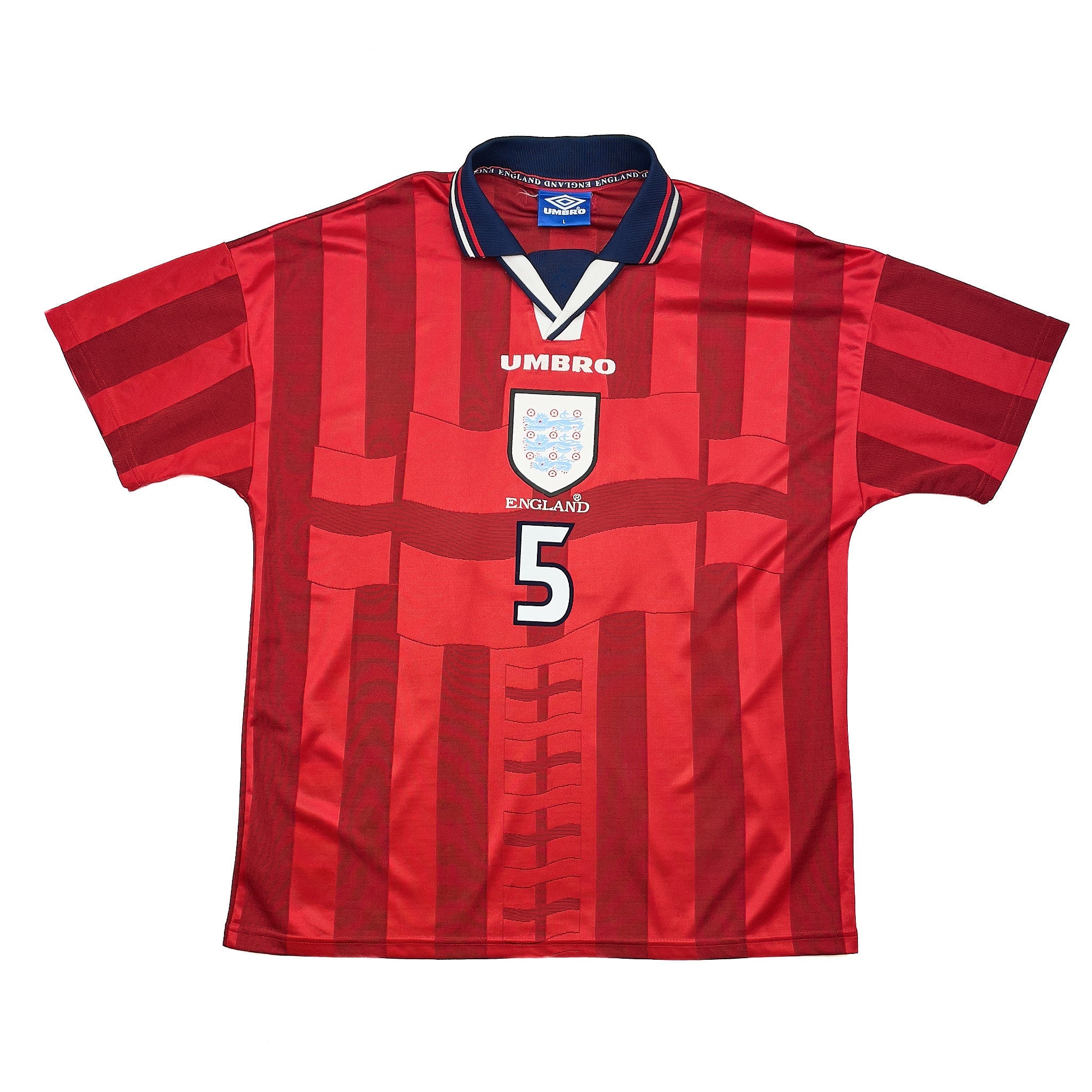 Buy 1997/99 England Adams 5 Away Shirt (L) Umbro ~ Free worldwide shipping ~ Authentic Vintage Football Shirts from Cult Kits