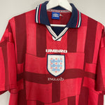 Shop 1997/99 ENGLAND AWAY SHIRT (XL) UMBRO, classic football shirts, vintage football shirts & retro soccer jerseys at Cult Kits