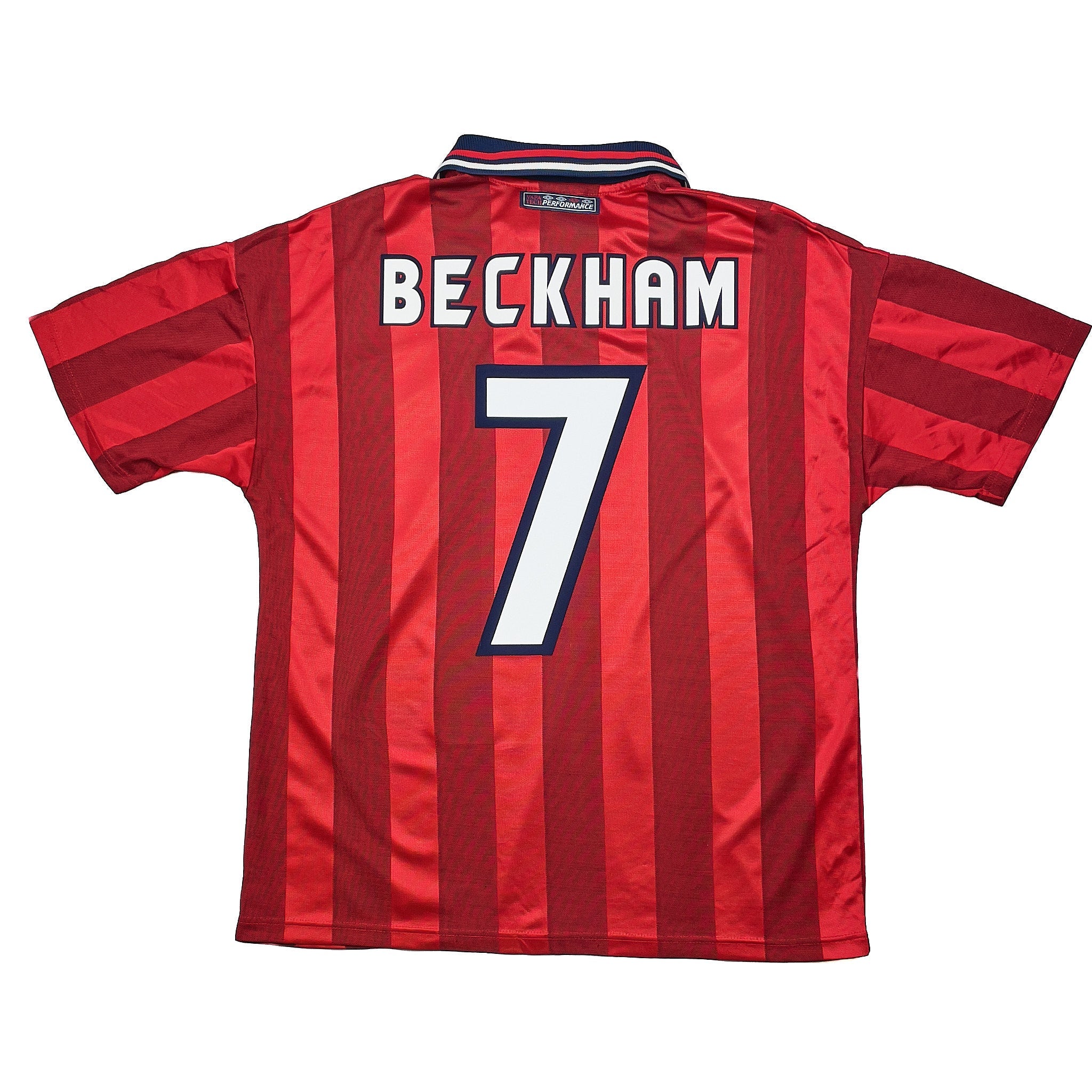 Buy 1997/99 England Beckham 7 Away Shirt (M) Umbro ~ Free worldwide shipping ~ Authentic Vintage Football Shirts from Cult Kits
