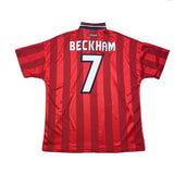 Buy 1997/99 ENGLAND BECKHAM 7 AWAY SHIRT (XL) UMBRO ~ Free worldwide shipping available ~ Authentic Vintage Football Shirts from Cult Kits