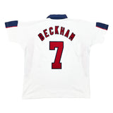 Buy 1997/99 England Beckham 7 Home Shirt (XL) Umbro ~ Free worldwide shipping available ~ Authentic Vintage Football Shirts from Cult Kits