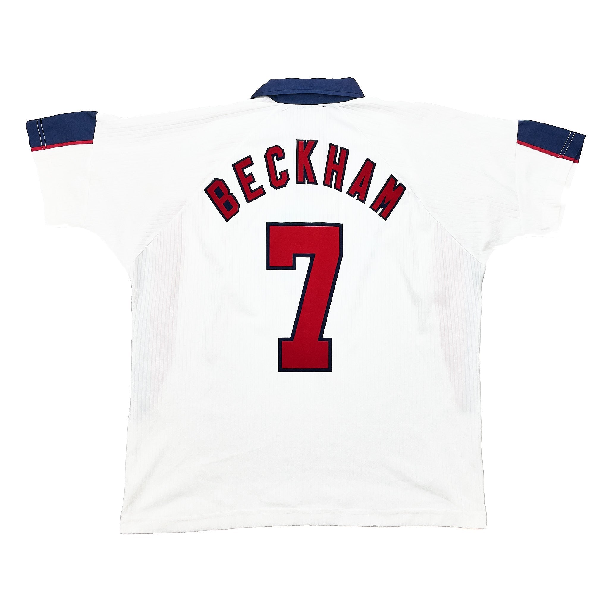Buy 1997/99 England Beckham 7 Home Shirt (XL) Umbro ~ Free worldwide shipping available ~ Authentic Vintage Football Shirts from Cult Kits