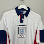 Shop 1997/99 ENGLAND HOME SHIRT (XL) UMBRO, classic football shirts, vintage football shirts & retro soccer jerseys at Cult Kits