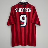 Shop 1997/99 ENGLAND SHEARER #9 AWAY SHIRT (XL) UMBRO, classic football shirts, vintage football shirts & retro soccer jerseys at Cult Kits