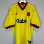 Shop 1997/99 LIVERPOOL CARRAGHER #23 AWAY SHIRT (XL) REEBOK, classic football shirts, vintage football shirts & retro soccer jerseys at Cult Kits