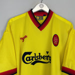 Shop 1997/99 LIVERPOOL CARRAGHER #23 AWAY SHIRT (XL) REEBOK, classic football shirts, vintage football shirts & retro soccer jerseys at Cult Kits