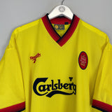 Shop 1997/99 LIVERPOOL CARRAGHER #23 AWAY SHIRT (XL) REEBOK, classic football shirts, vintage football shirts & retro soccer jerseys at Cult Kits