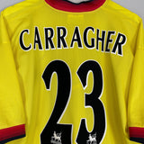 Shop 1997/99 LIVERPOOL CARRAGHER #23 AWAY SHIRT (XL) REEBOK, classic football shirts, vintage football shirts & retro soccer jerseys at Cult Kits