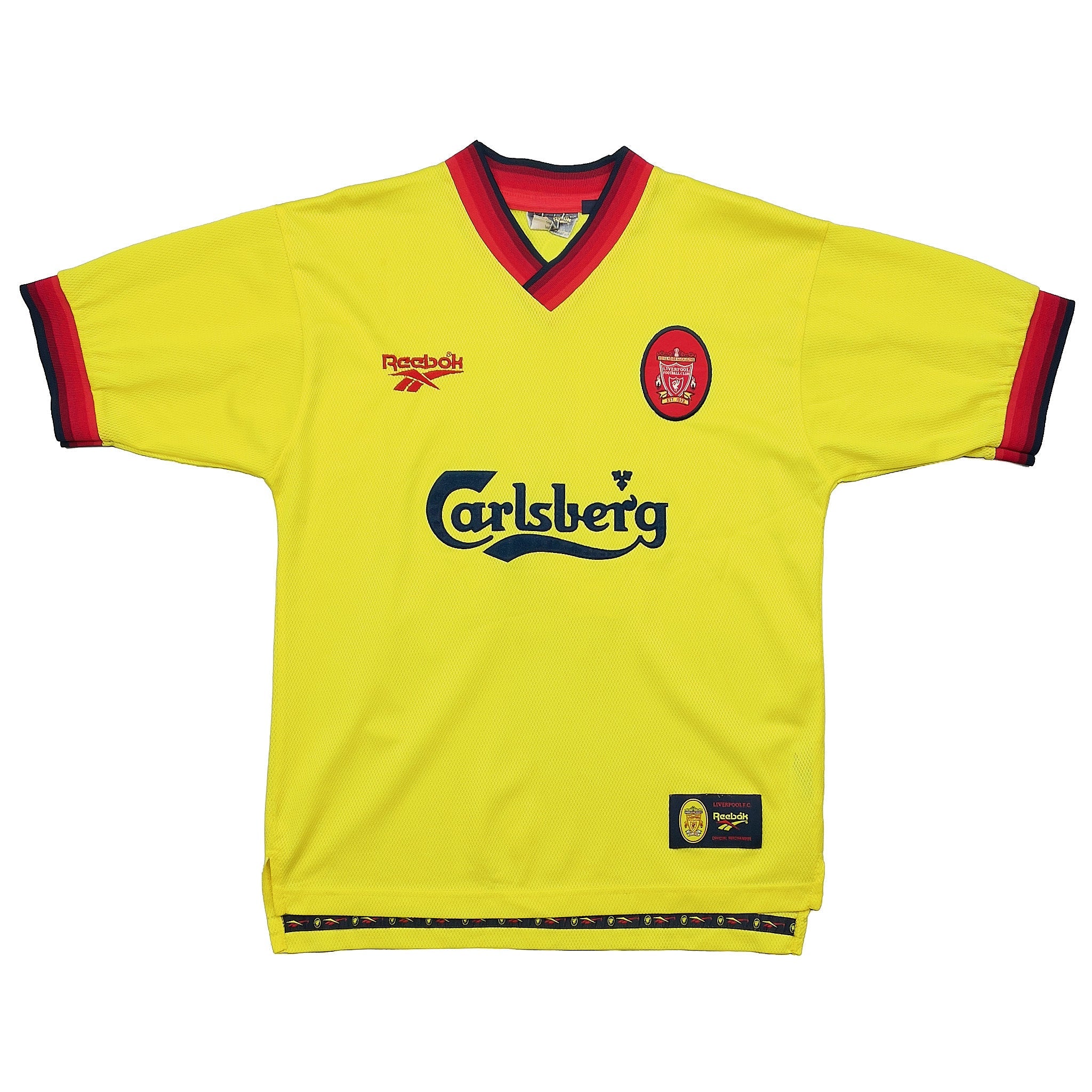 Buy 1997/99 Liverpool Ruddock 14 Away Shirt (S) Reebok ~ Free worldwide shipping ~ Authentic Vintage Football Shirts from Cult Kits