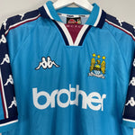 Shop 1997/99 MANCHESTER CITY HOME SHIRT (M) KAPPA, classic football shirts, vintage football shirts & retro soccer jerseys at Cult Kits