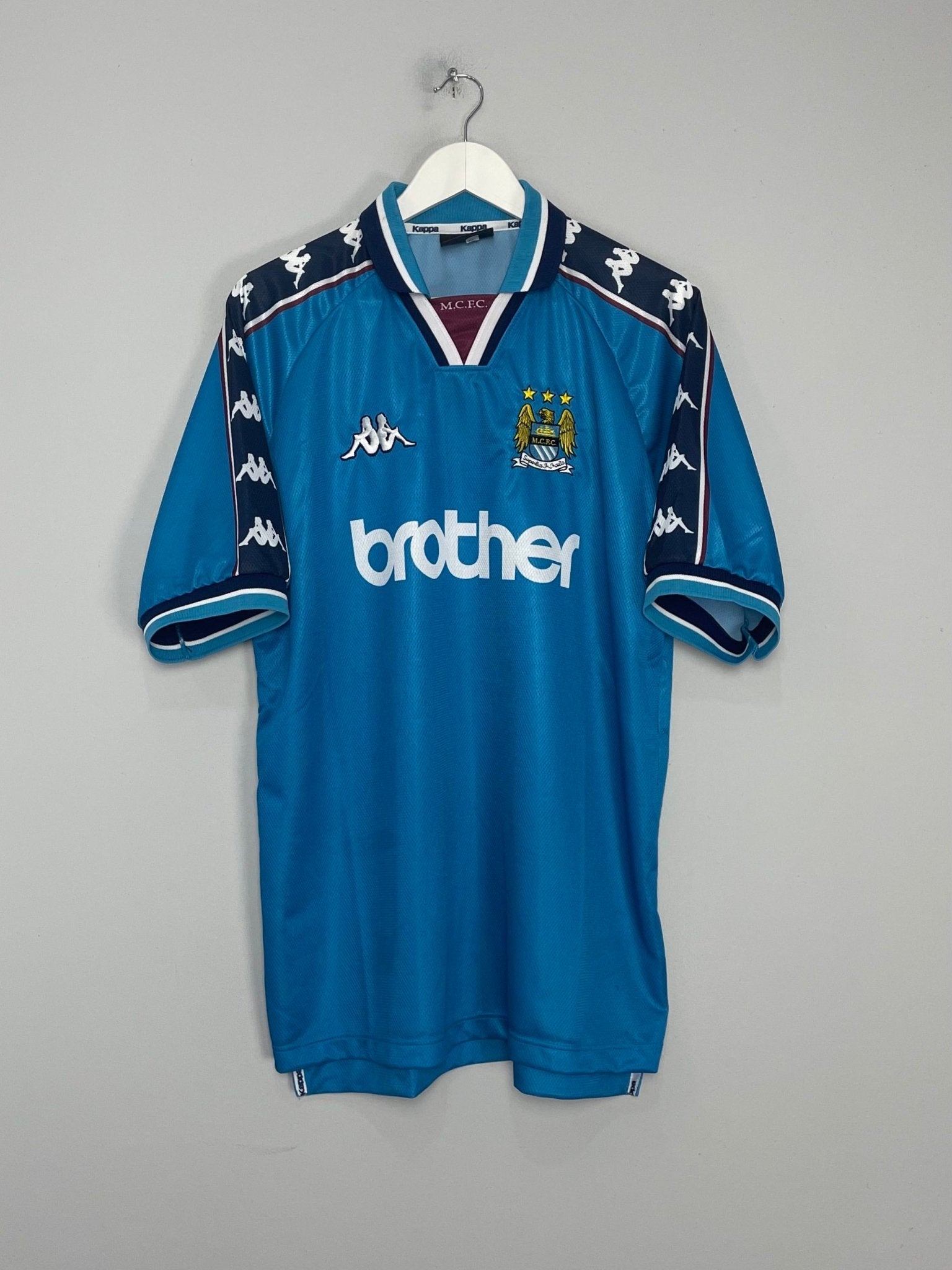 Shop 1997/99 MANCHESTER CITY HOME SHIRT (XL) KAPPA, classic football shirts, vintage football shirts & retro soccer jerseys at Cult Kits