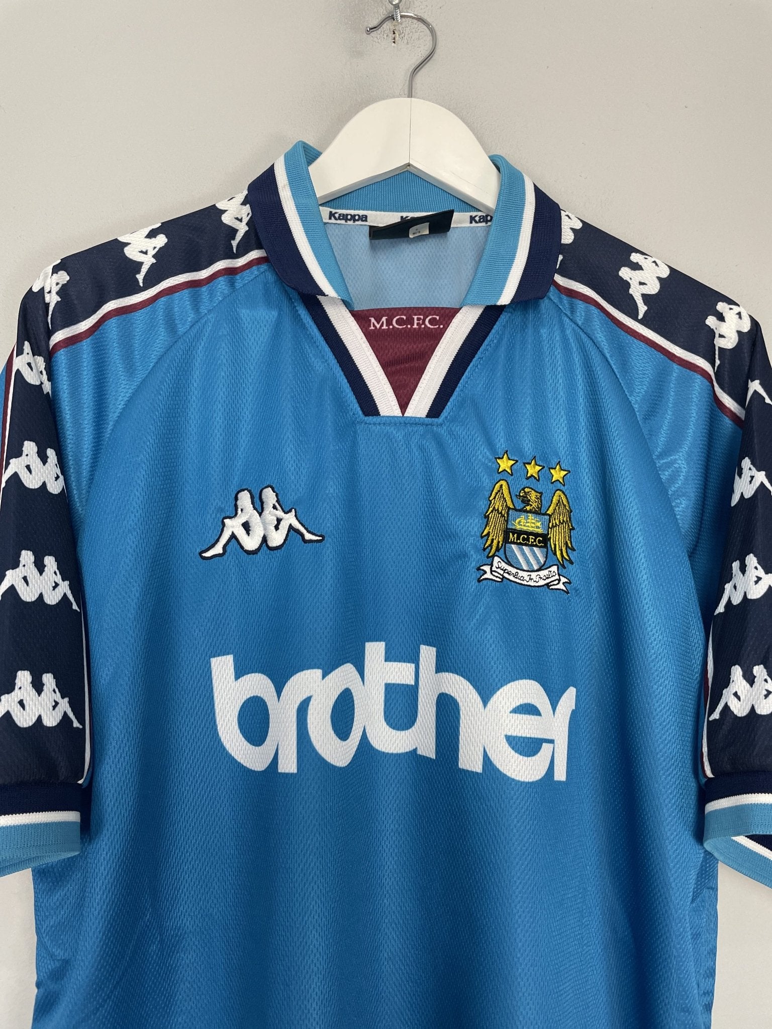 Shop 1997/99 MANCHESTER CITY HOME SHIRT (XL) KAPPA, classic football shirts, vintage football shirts & retro soccer jerseys at Cult Kits