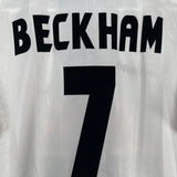 Shop 1997/99 MANCHESTER UNITED BECKHAM #7 AWAY SHIRT (L) UMBRO, classic football shirts, vintage football shirts & retro soccer jerseys at Cult Kits