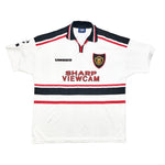 Buy 1997/99 Manchester United Beckham 7 C/L Away Shirt (XXL) Umbro ~ Free worldwide shipping available ~ Authentic Vintage Football Shirts from Cult Kits