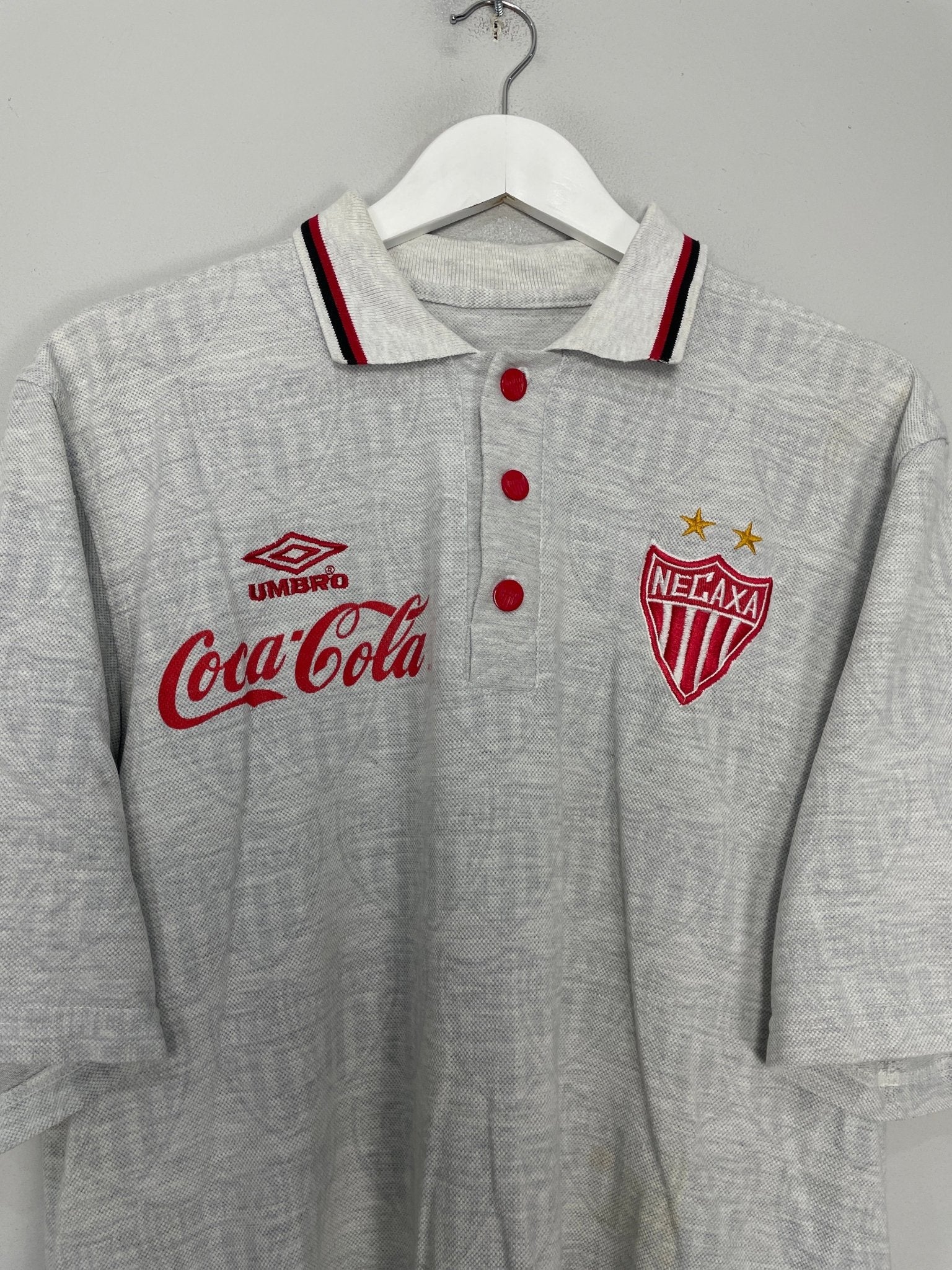 Shop 1997/99 NECAXA POLO SHIRT (XL) UMBRO, classic football shirts, vintage football shirts & retro soccer jerseys at Cult Kits