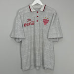 Shop 1997/99 NECAXA POLO SHIRT (XL) UMBRO, classic football shirts, vintage football shirts & retro soccer jerseys at Cult Kits
