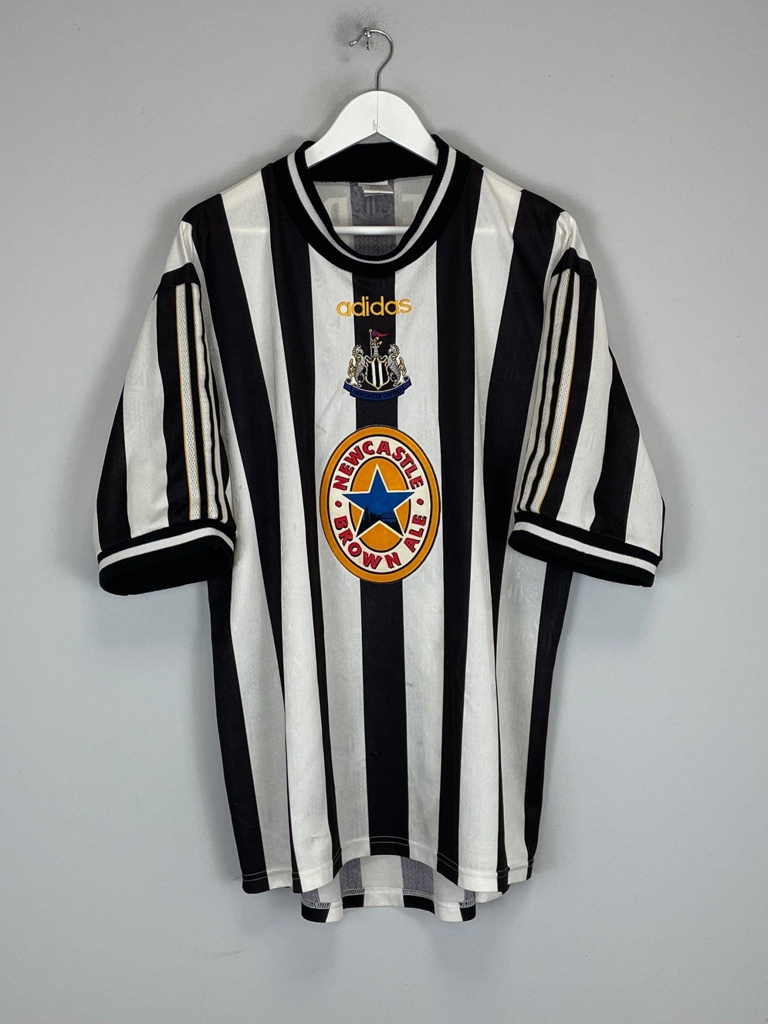 Shop 1997/99 NEWCASTLE UNITED SHEARER #9 HOME SHIRT (XL) ADIDAS, classic football shirts, vintage football shirts & retro soccer jerseys at Cult Kits