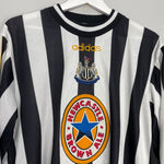Shop 1997/99 NEWCASTLE UNITED 'THE MAN' #9 HOME SHIRT (M) ADIDAS, classic football shirts, vintage football shirts & retro soccer jerseys at Cult Kits