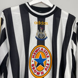 Shop 1997/99 NEWCASTLE UNITED 'THE MAN' #9 HOME SHIRT (M) ADIDAS, classic football shirts, vintage football shirts & retro soccer jerseys at Cult Kits
