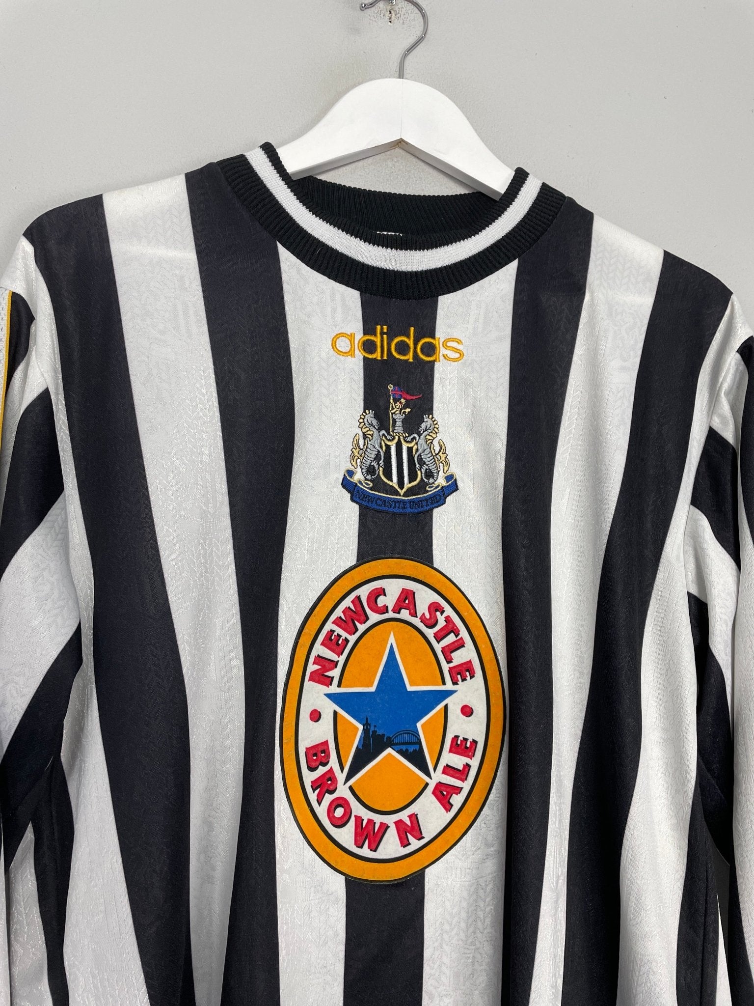 Shop 1997/99 NEWCASTLE UNITED 'THE MAN' #9 HOME SHIRT (M) ADIDAS, classic football shirts, vintage football shirts & retro soccer jerseys at Cult Kits
