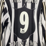 Shop 1997/99 NEWCASTLE UNITED 'THE MAN' #9 HOME SHIRT (M) ADIDAS, classic football shirts, vintage football shirts & retro soccer jerseys at Cult Kits