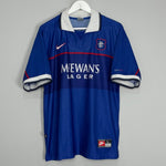 Shop 1997/99 RANGERS GASCOIGNE #8 HOME SHIRT (L) NIKE, classic football shirts, vintage football shirts & retro soccer jerseys at Cult Kits