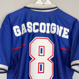 Shop 1997/99 RANGERS GASCOIGNE #8 HOME SHIRT (L) NIKE, classic football shirts, vintage football shirts & retro soccer jerseys at Cult Kits