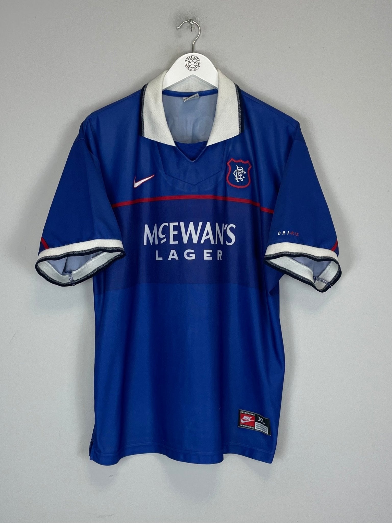 Shop 1997/99 RANGERS MARQUINHO #10 HOME SHIRT (XL) NIKE, classic football shirts, vintage football shirts & retro soccer jerseys at Cult Kits