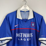 Shop 1997/99 RANGERS MARQUINHO #10 HOME SHIRT (XL) NIKE, classic football shirts, vintage football shirts & retro soccer jerseys at Cult Kits
